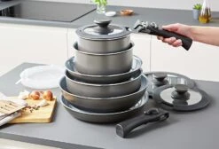 Tower Freedom 13 Piece Aluminium Pan Set - Grey -Cooking and dining Shop 4015864 R Z008A