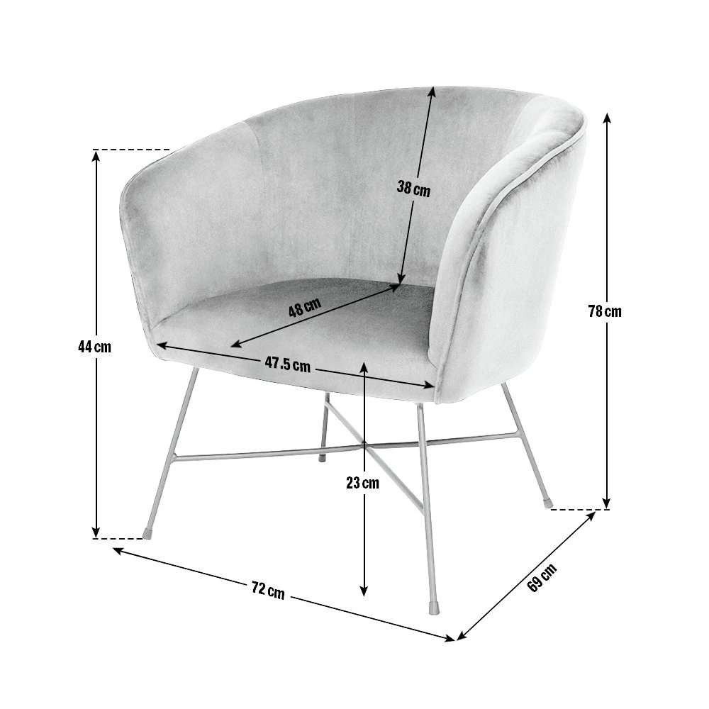 Habitat Jax Velvet Accent Chair - Navy 3 Habitat Jax Velvet Accent Chair - Navy - Image 3