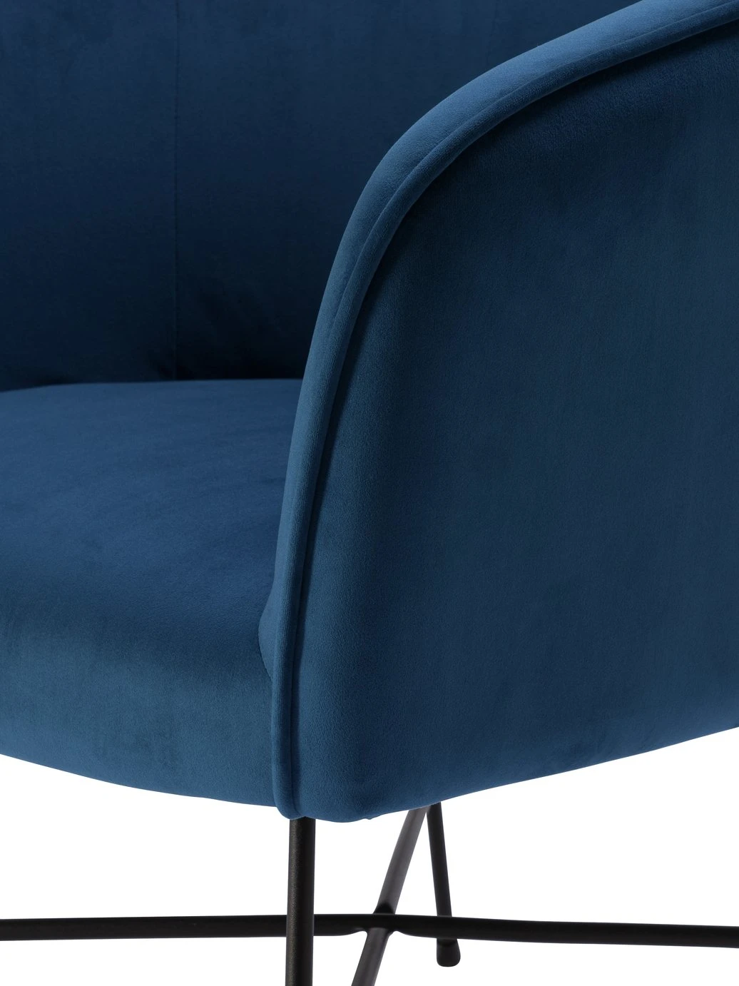 Habitat Jax Velvet Accent Chair - Navy 6 Habitat Jax Velvet Accent Chair - Navy - Image 6