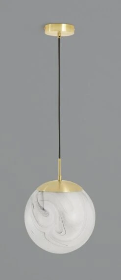 Habitat Tires Alabaster Ceiling Pendant Light -Brushed Brass -Cooking and dining Shop 4075990 R Z002A