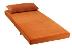 Habitat Roma Single Velvet Chairbed - Orange -Cooking and dining Shop 4165707 R Z002A