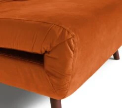 Habitat Roma Single Velvet Chairbed - Orange -Cooking and dining Shop 4165707 R Z005A