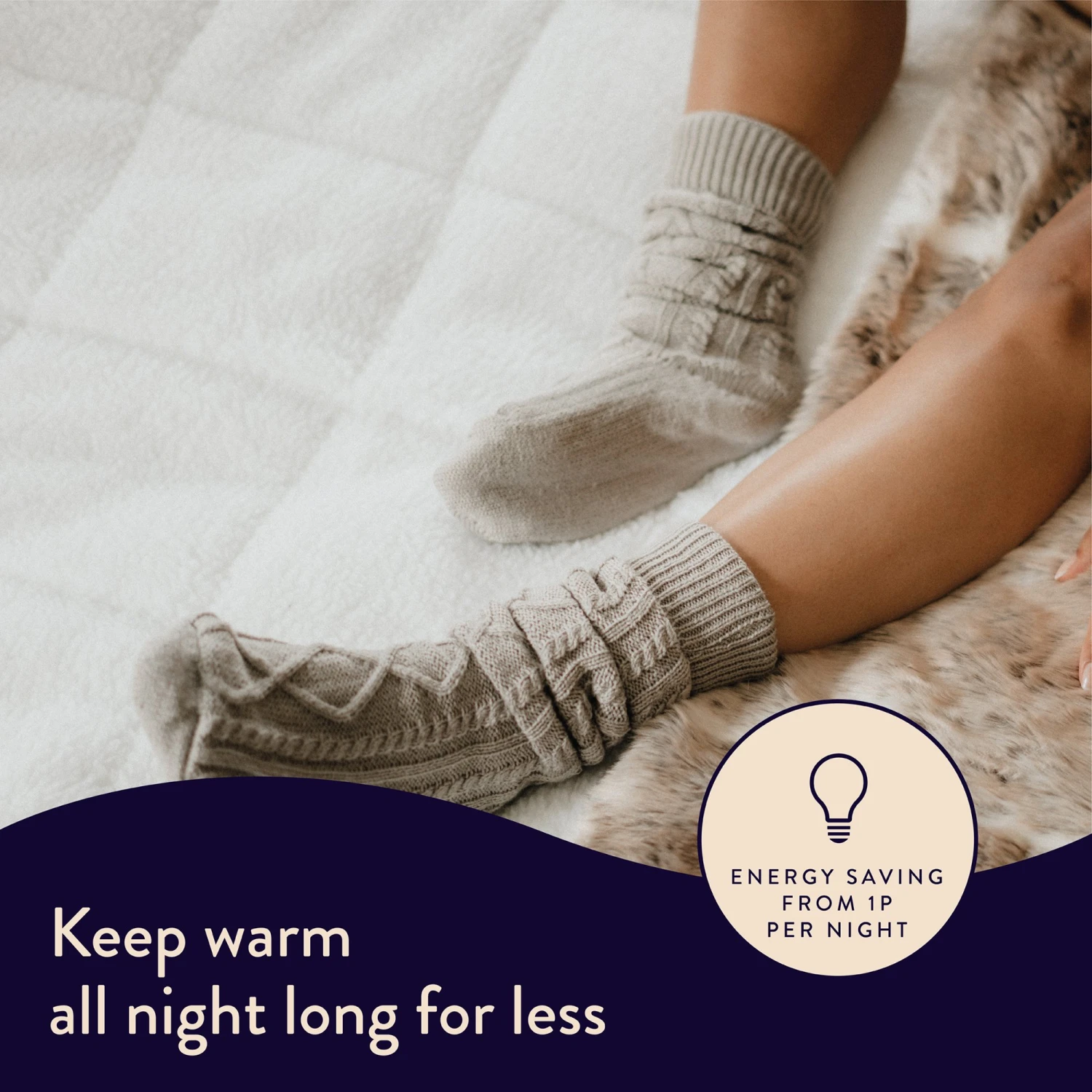 Dreamland Scandi Sherpa Dual Control Underblanket - Double 3 Dreamland Scandi Sherpa Dual Control Underblanket - Double - Image 3