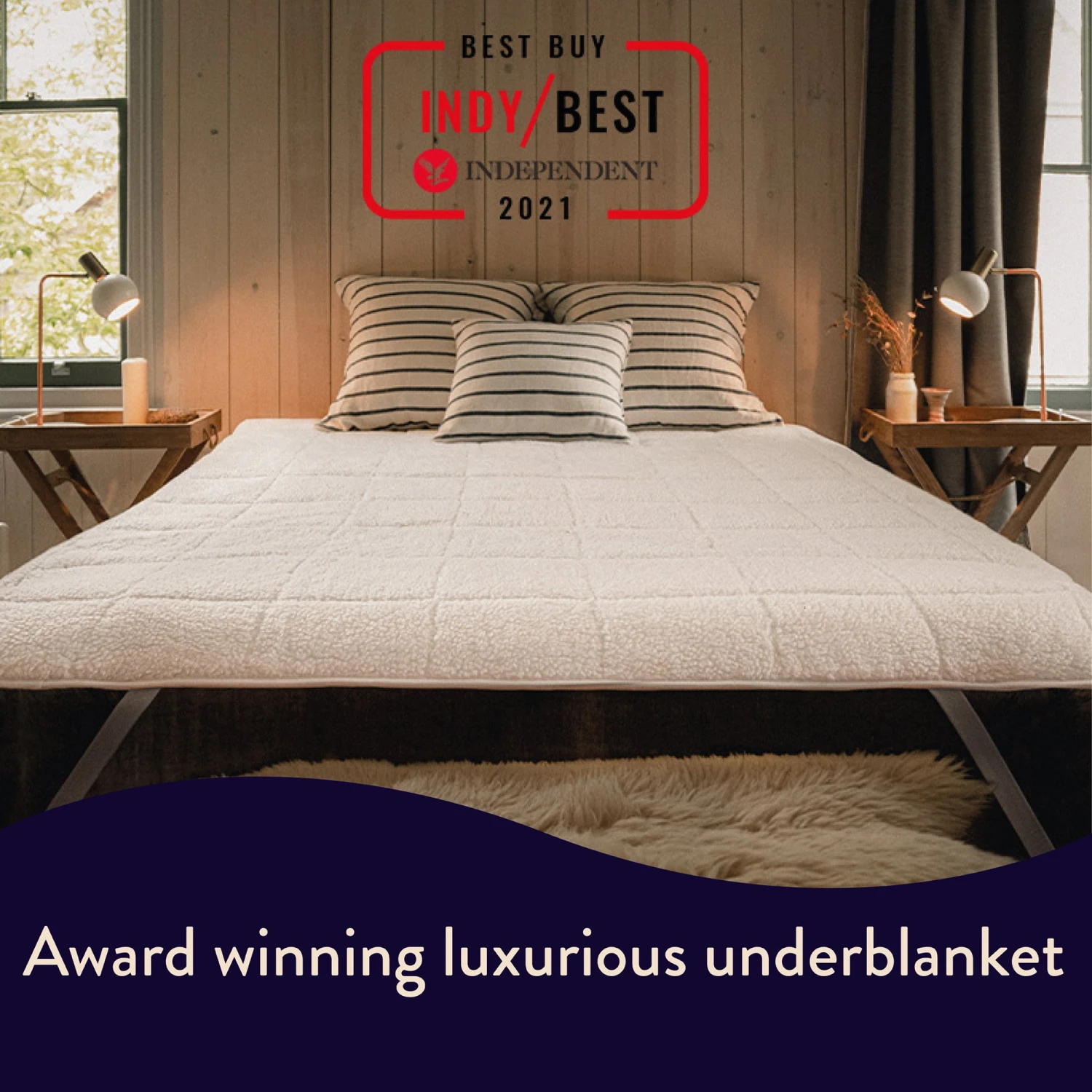 Dreamland Scandi Sherpa Dual Control Underblanket - Double 4 Dreamland Scandi Sherpa Dual Control Underblanket - Double - Image 4