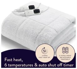 Dreamland Scandi Sherpa Dual Control Underblanket - Double 15 Dreamland Scandi Sherpa Dual Control Underblanket - Double -Cooking and dining Shop 4327521 R Z015A
