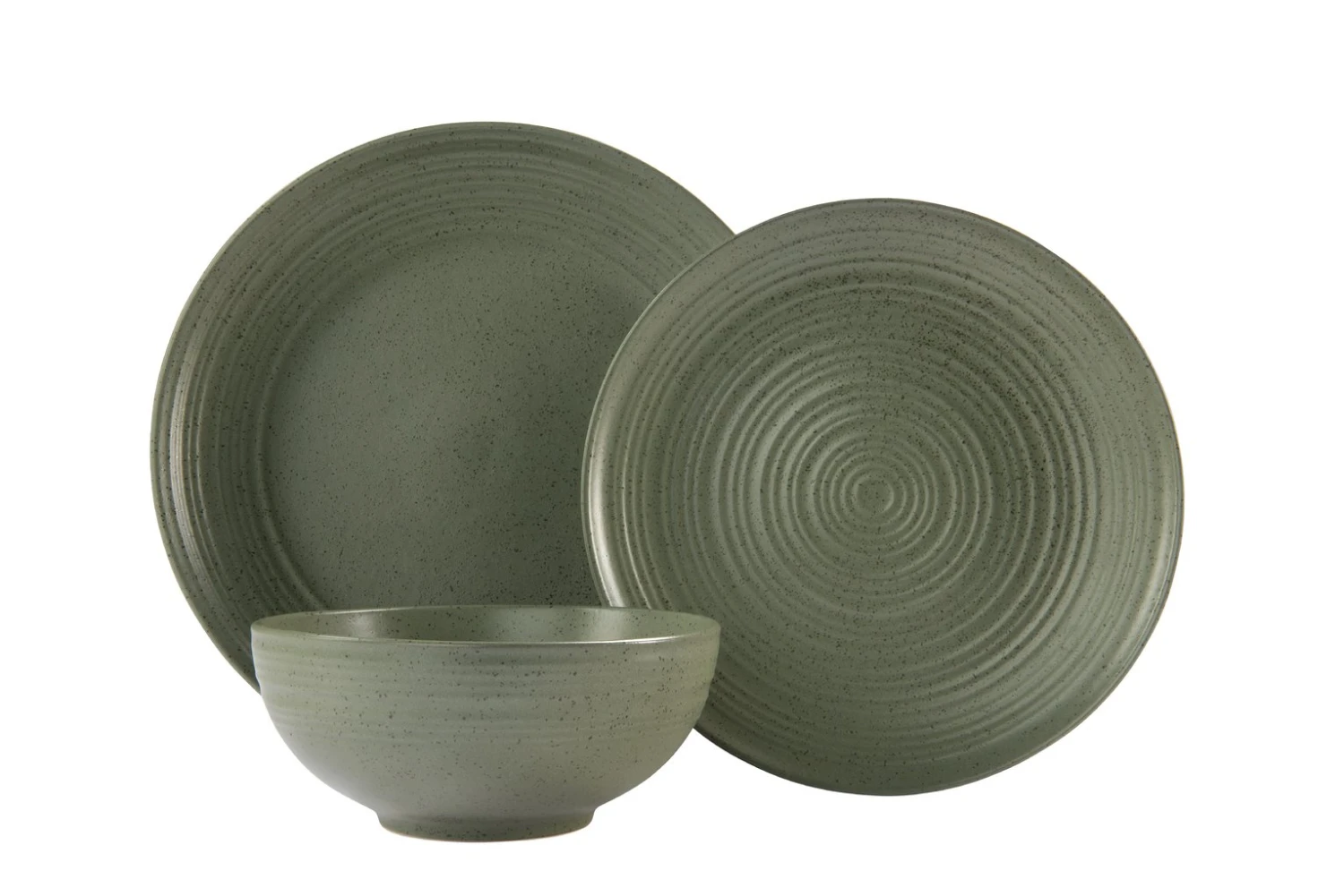 Habitat Textured Ripple 12 Piece Stoneware Dinner Set - Sage 8 Habitat Textured Ripple 12 Piece Stoneware Dinner Set - Sage - Image 8