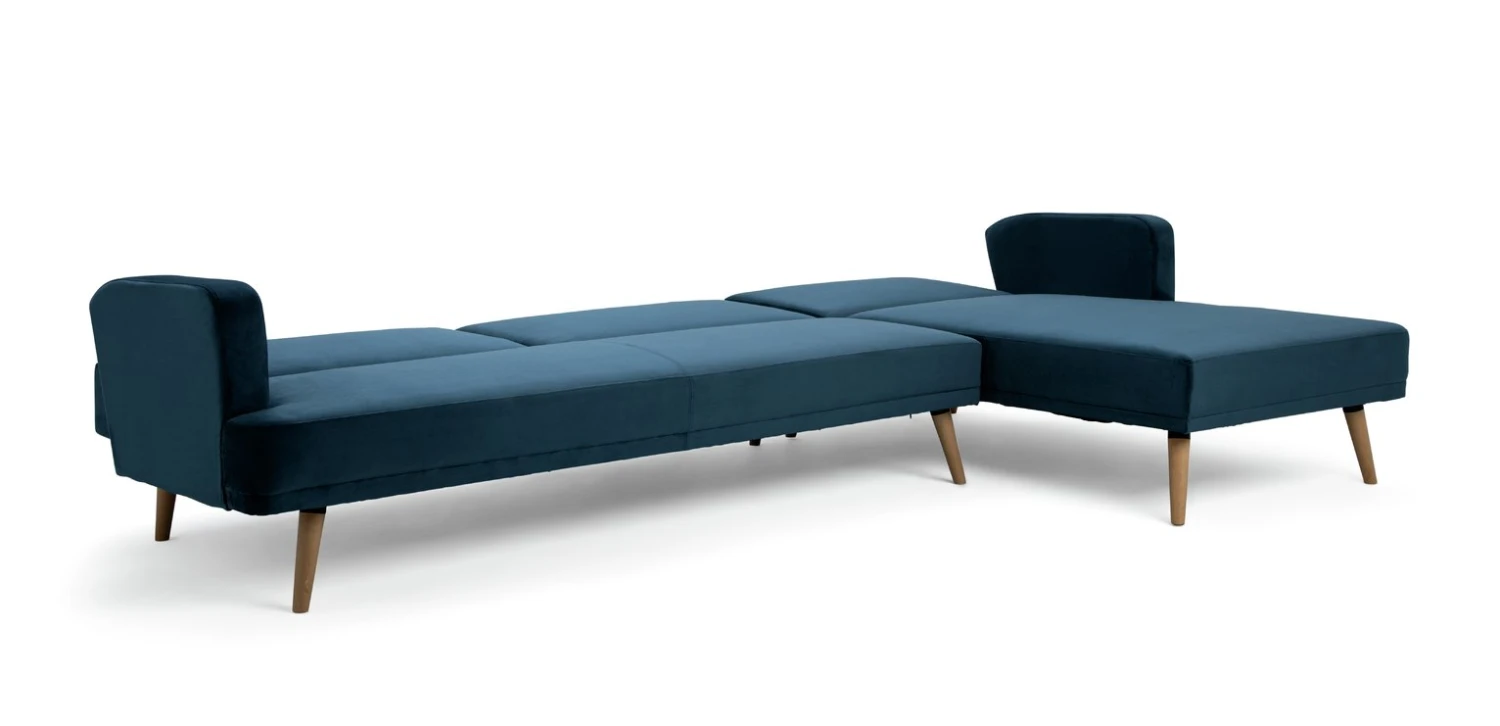 Habitat Andy Right Corner Velvet Clic Clac Sofa Bed - Navy 6 Habitat Andy Right Corner Velvet Clic Clac Sofa Bed - Navy - Image 6