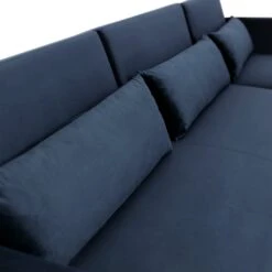 Habitat Andy Right Corner Velvet Clic Clac Sofa Bed - Navy 25 Habitat Andy Right Corner Velvet Clic Clac Sofa Bed - Navy -Cooking and dining Shop 4461126 R Z010A
