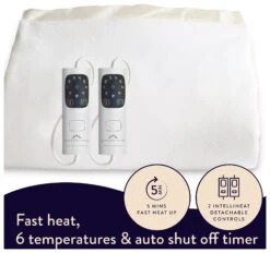 Dreamland Ivory Supersoft Dual Control Overblanket-King -Cooking and dining Shop 4463973 R Z004A