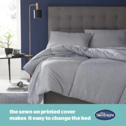 Silentnight Coverless 10.5Tog Grey Duvet & Pillowcase-Single -Cooking and dining Shop 4468624 R Z004A