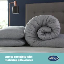 Silentnight Coverless 10.5Tog Grey Duvet & Pillowcase-Single -Cooking and dining Shop 4468624 R Z005A