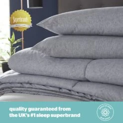 Silentnight Coverless 10.5Tog Grey Duvet & Pillowcase-Single -Cooking and dining Shop 4468624 R Z006A
