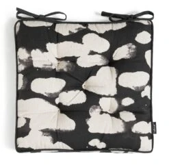 Habitat Ink Print Pack Of 2 Seat Cushions - White And Black -Cooking and dining Shop 4497516 R Z003A