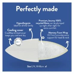 Slumberdown Cool Max Memory Support Firm Pillow -Cooking and dining Shop 4539481 R Z006A