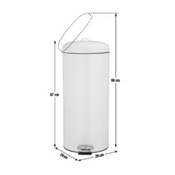 Habitat 30 Litre Round Kitchen Pedal Bin - Matt Cream -Cooking and dining Shop 4544483 R Z020A