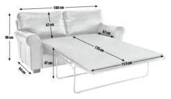 Habitat Salisbury 2 Seater Leather Sofa Bed - Tan -Cooking and dining Shop 4551081 R E001