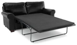 Habitat Salisbury 2 Seater Leather Sofa Bed - Black -Cooking and dining Shop 4552121 R Z002A