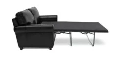 Habitat Salisbury 2 Seater Leather Sofa Bed - Black -Cooking and dining Shop 4552121 R Z004A