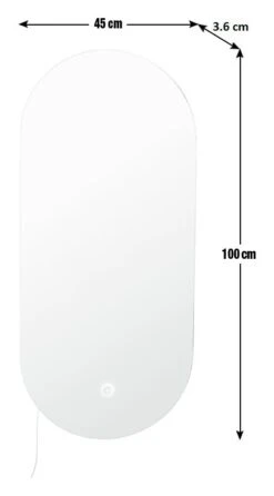 Habitat Large Vertical Backlight LED Mirror - White 9 Habitat Large Vertical Backlight LED Mirror - White -Cooking and dining Shop 4564401 R E001