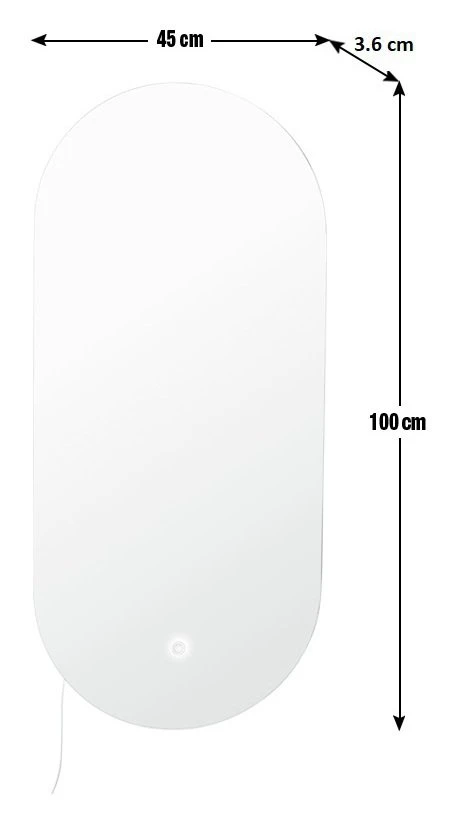 Habitat Large Vertical Backlight LED Mirror - White 3 Habitat Large Vertical Backlight LED Mirror - White - Image 3