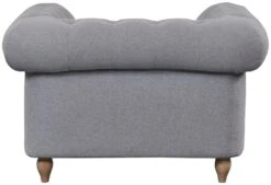 Habitat Chesterfield Fabric Armchair - Light Grey -Cooking and dining Shop 4630531 R Z004A