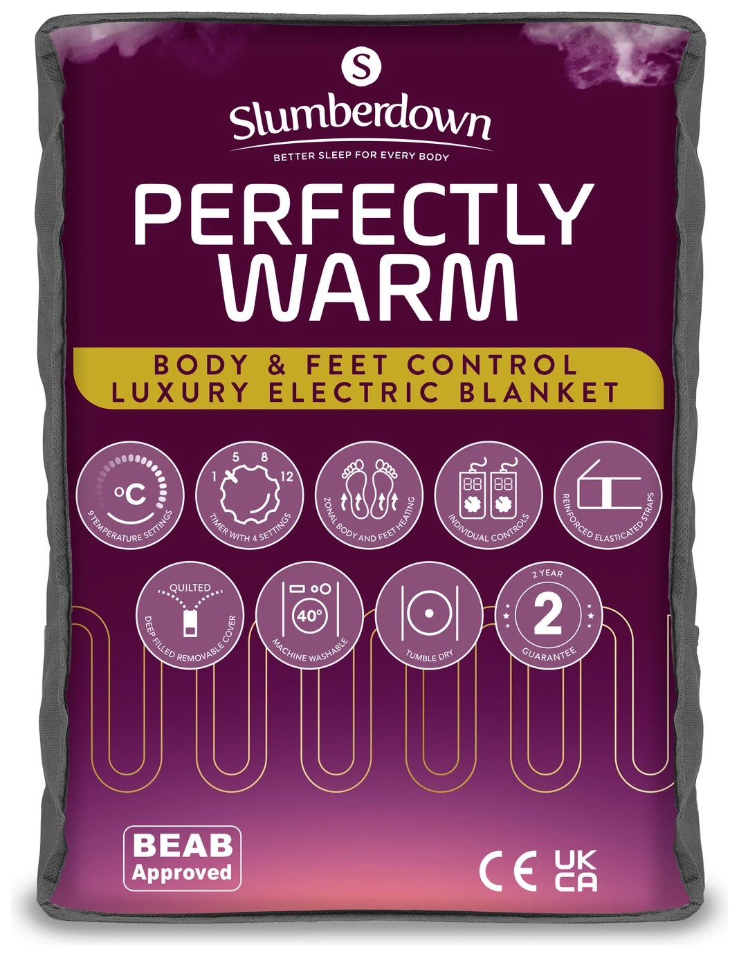 Slumberdown Perfeclty Warm Luxury Electric Blanket-Superking 1 Slumberdown Perfeclty Warm Luxury Electric Blanket-Superking