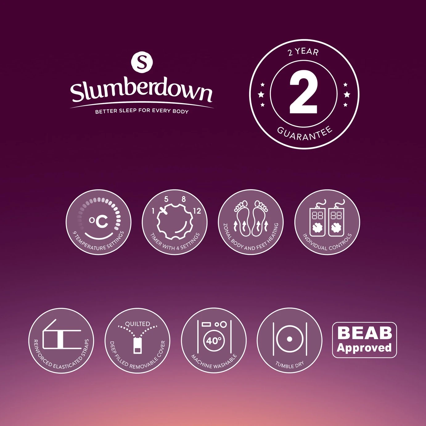 Slumberdown Perfeclty Warm Luxury Electric Blanket-Superking 13 Slumberdown Perfeclty Warm Luxury Electric Blanket-Superking - Image 13