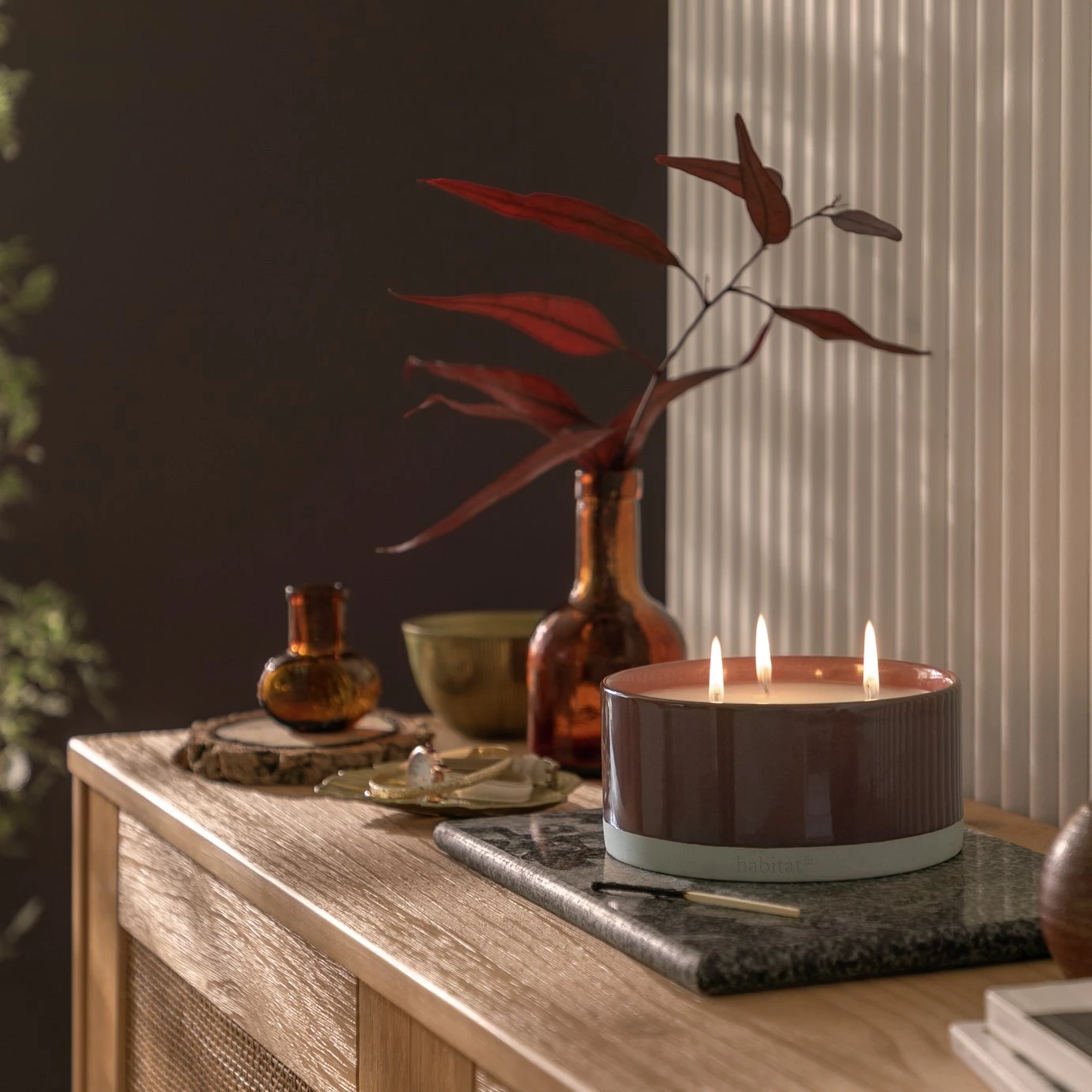 Habitat Large Ceramic Candle - Patchouli & Plum 1 Habitat Large Ceramic Candle - Patchouli & Plum