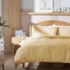 Habitat Herbalist Plain Gingham Yellow Bedding Set - Single
