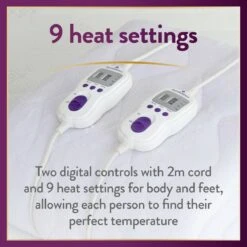 Slumberdown Perfectly Warm Luxury Electric Blanket-King Dual -Cooking and dining Shop 4746731 R Z003A