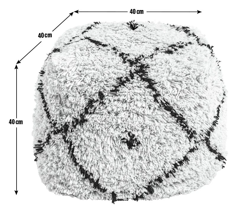 Kaikoo Gentry Wool Pouffe - White 4 Kaikoo Gentry Wool Pouffe - White - Image 4