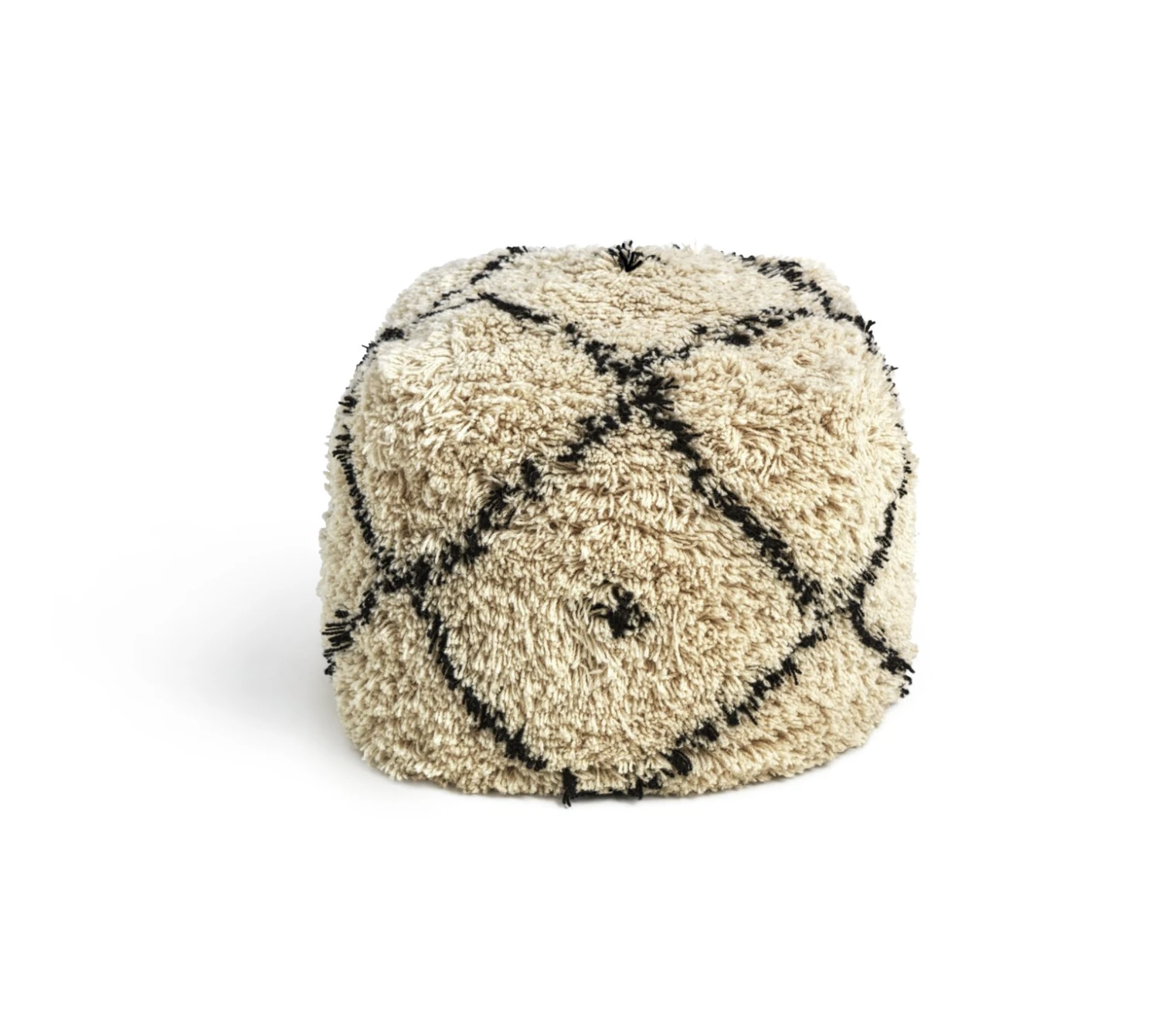 Kaikoo Gentry Wool Pouffe - White 1 Kaikoo Gentry Wool Pouffe - White