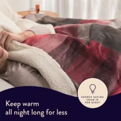 Dreamland Sherpa Tartan Reversible Overblanket -Cooking and dining Shop 4883333 R Z003A