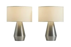 Habitat Maya Pair Of Touch Table Lamps - Silver & Cream 6 Habitat Maya Pair Of Touch Table Lamps - Silver & Cream -Cooking and dining Shop 4975894 R Z006A