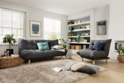 Habitat Kota 3 Seater Fabric Clic Clac Sofa Bed - Charcoal 17 Habitat Kota 3 Seater Fabric Clic Clac Sofa Bed - Charcoal -Cooking and dining Shop 5017737 R Z003C