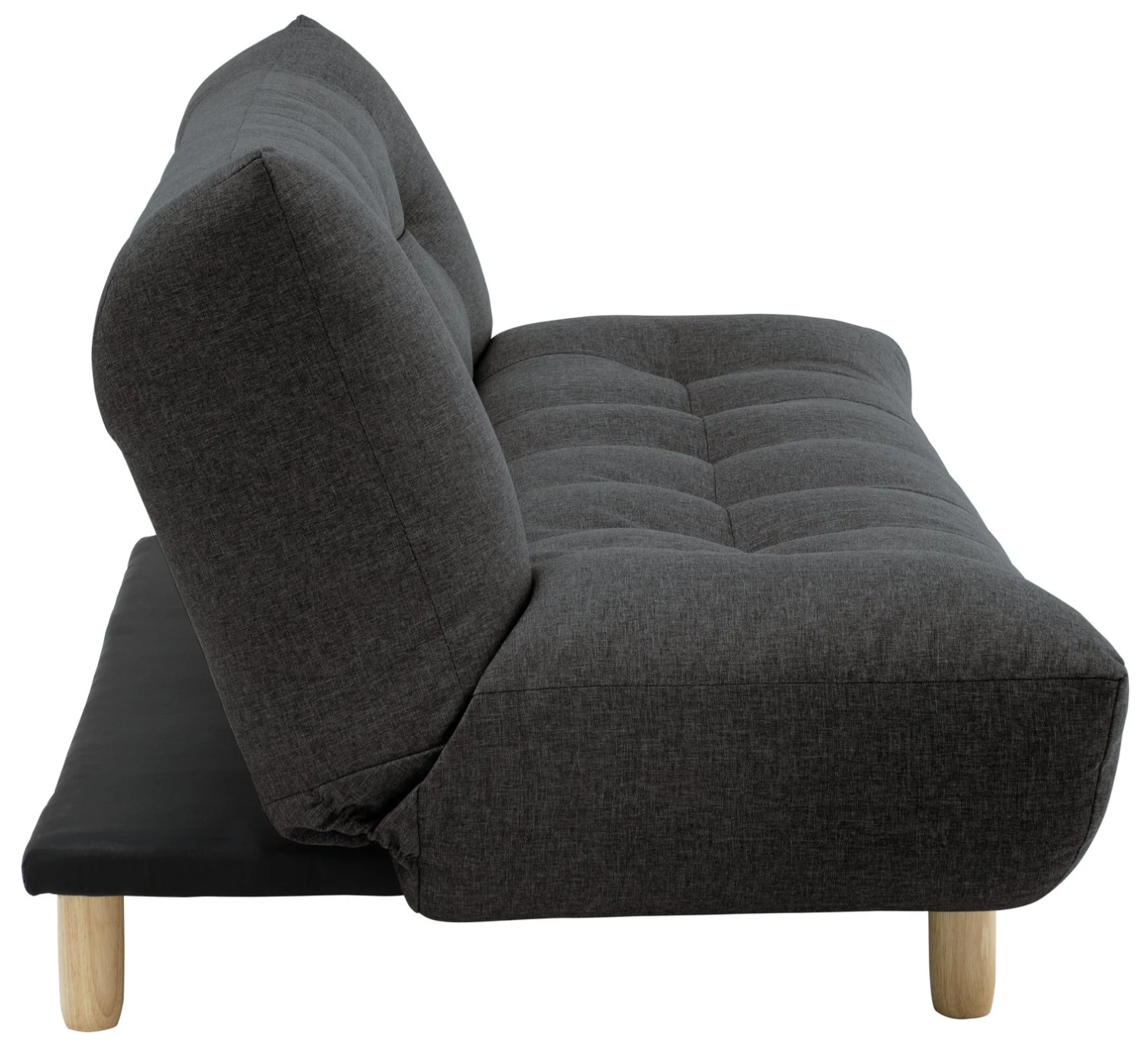 Habitat Kota 3 Seater Fabric Clic Clac Sofa Bed - Charcoal 5 Habitat Kota 3 Seater Fabric Clic Clac Sofa Bed - Charcoal - Image 5