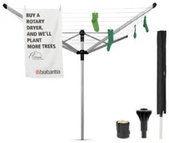 Brabantia 60m Lift-O-Matic Advance Rotary Washing Line -Cooking and dining Shop 5173640 R Z003A