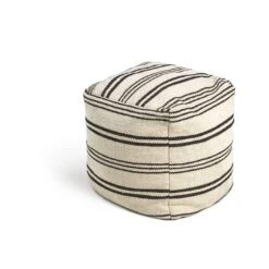 Kaikoo Layne Wool Pouffe - Black & White 9 Kaikoo Layne Wool Pouffe - Black & White -Cooking and dining Shop 5642236 R Z002A