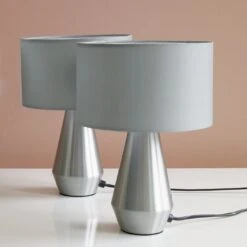 Habitat Maya Pair Of Touch Table Lamps - Grey -Cooking and dining Shop 5724790 R Z010A