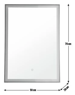 Habitat Rectangle Backlight LED Mirror - Black -Cooking and dining Shop 6025601 R E001