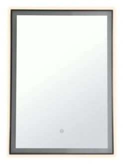 Habitat Rectangle Backlight LED Mirror - Black