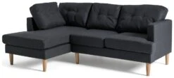 Habitat Joshua Left Hand Corner Chaise Sofa - Charcoal