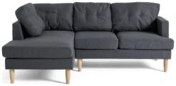 Habitat Joshua Left Hand Corner Chaise Sofa - Charcoal -Cooking and dining Shop 6089647 R Z002A