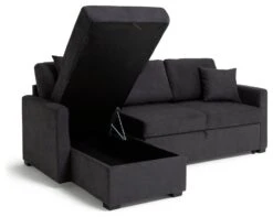 Habitat Reagan Left Corner Chaise Sofa Bed - Charcoal -Cooking and dining Shop 6980038 R Z002A