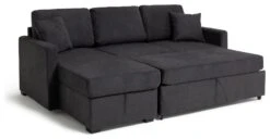 Habitat Reagan Left Corner Chaise Sofa Bed - Charcoal -Cooking and dining Shop 6980038 R Z003A