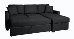 Habitat Reagan Corner Chaise Faux Leather Sofa Bed - Black 13 Habitat Reagan Corner Chaise Faux Leather Sofa Bed - Black -Cooking and dining Shop 7067668 R Z007A