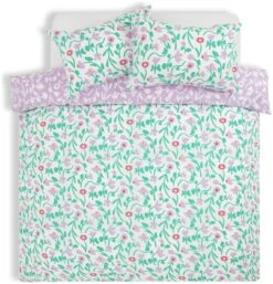 Habitat 180TC Floral Green & Pink Bedding Set - Single -Cooking and dining Shop 7161038 R Z002A