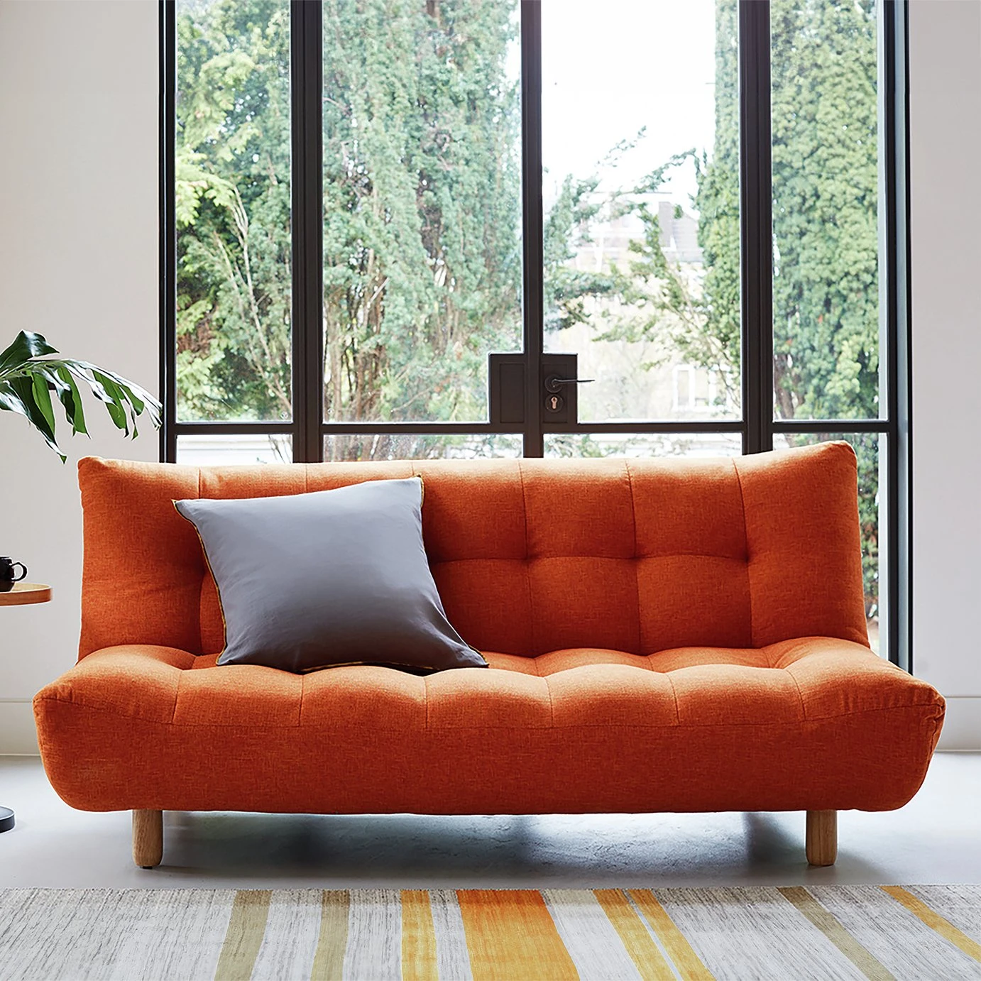 Habitat Kota 3 Seater Fabric Clic Clac Sofa Bed - Orange 1 Habitat Kota 3 Seater Fabric Clic Clac Sofa Bed - Orange