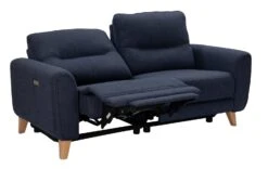 Habitat Tommy Fabric 3 Seater Power Recliner Sofa -Navy Blue