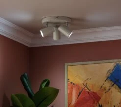 Habitat 3 Light Spotlight Plate - Matt White -Cooking and dining Shop 7653326 R Z002C